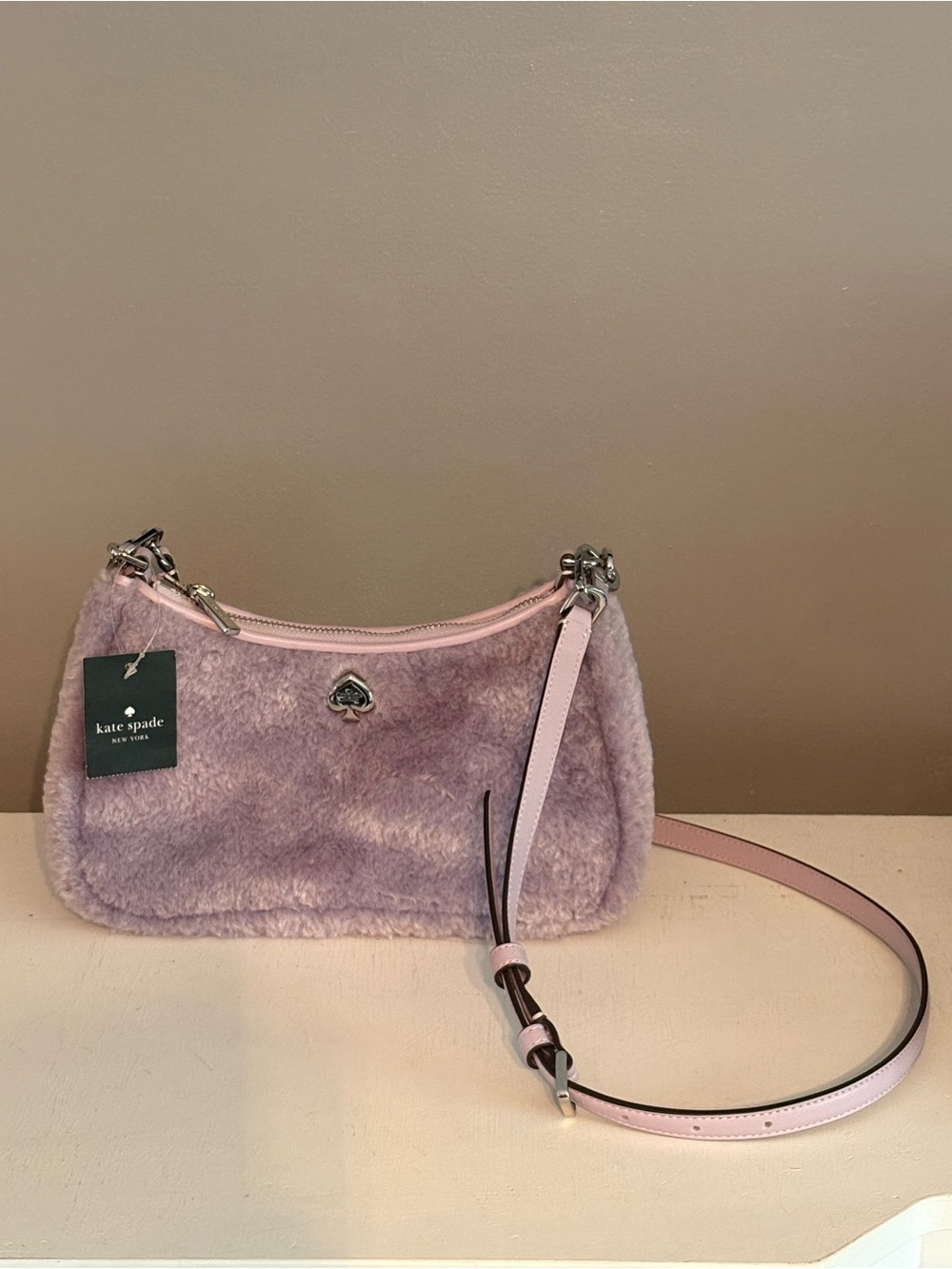 Kate Spade Kayla Faux Fur Small Convertible Shoulder Bag